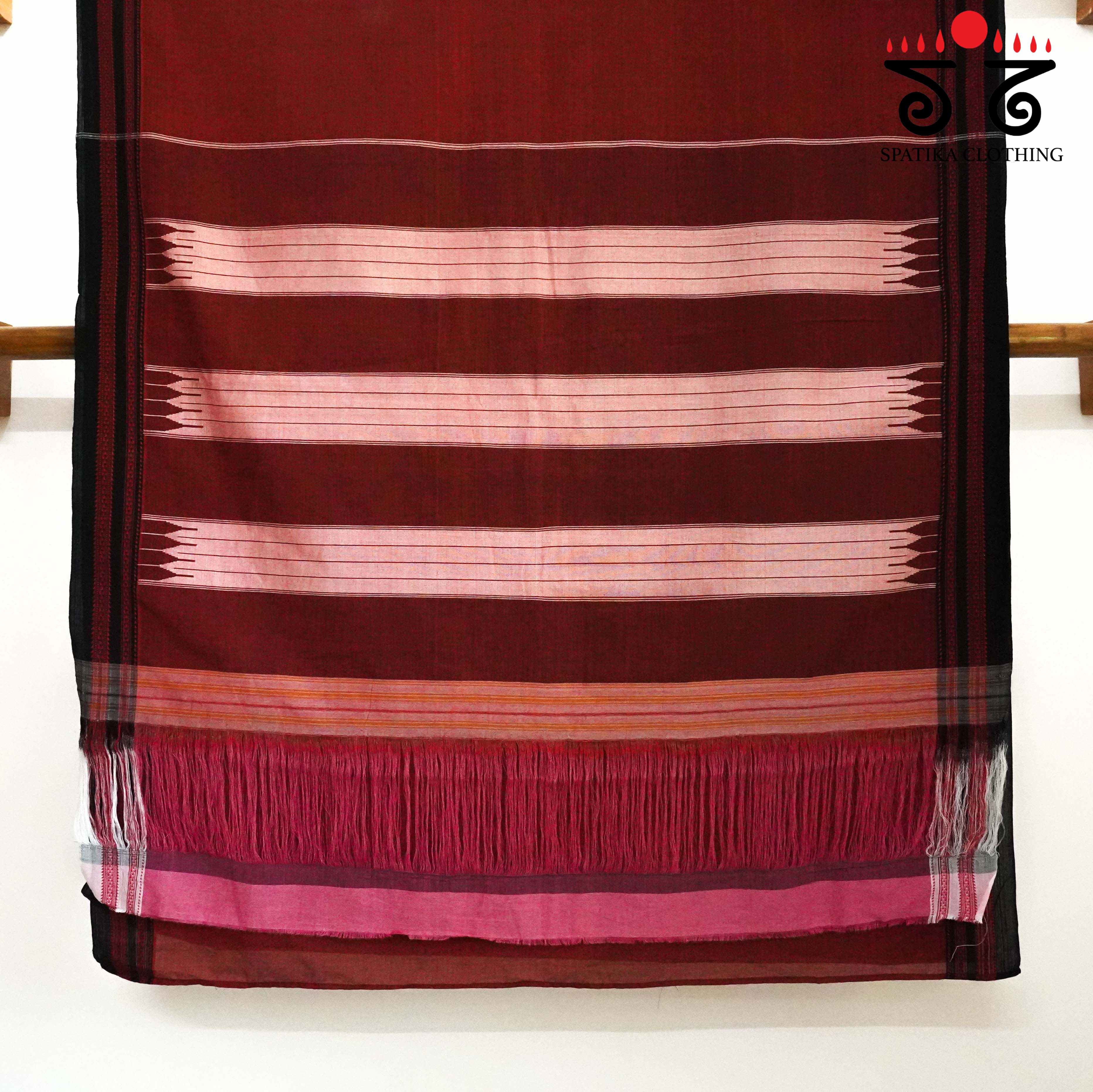 Ilkal Handwoven Cotton Saree - Pen Kalamkari Blouse