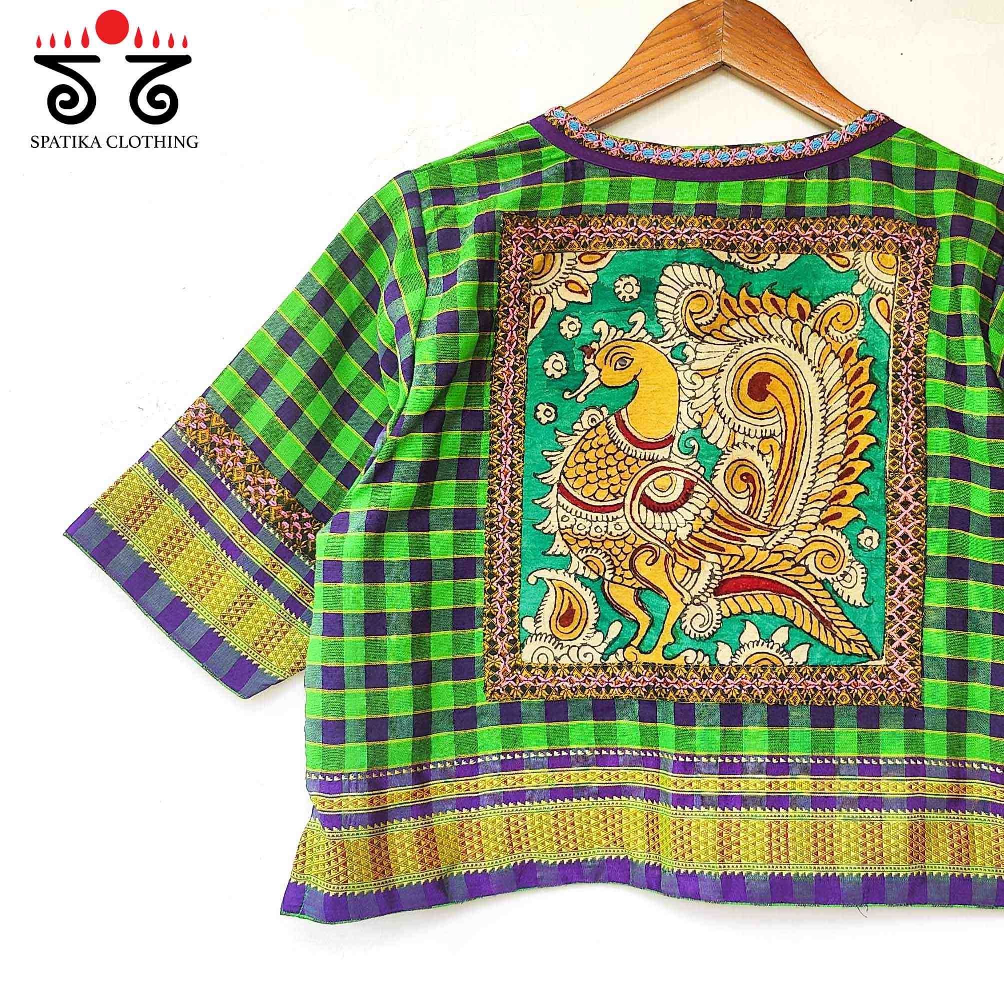 Annapakshi - Pen Kalamkari Croptop