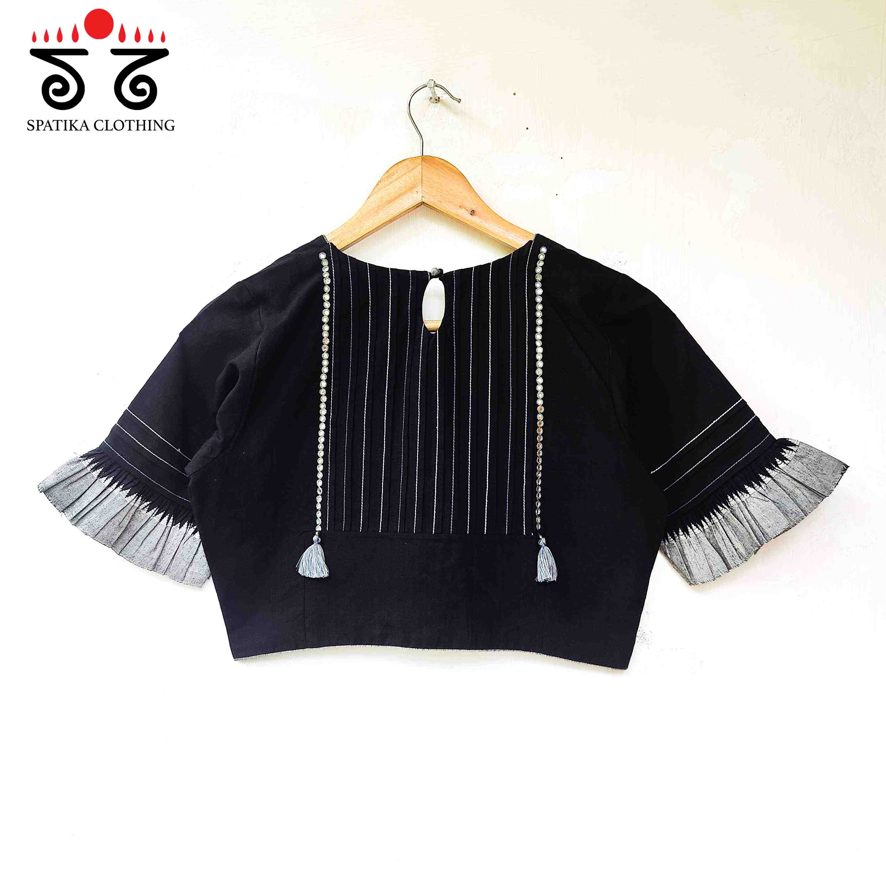 Frilled Mirror- Handcrafted Blouse