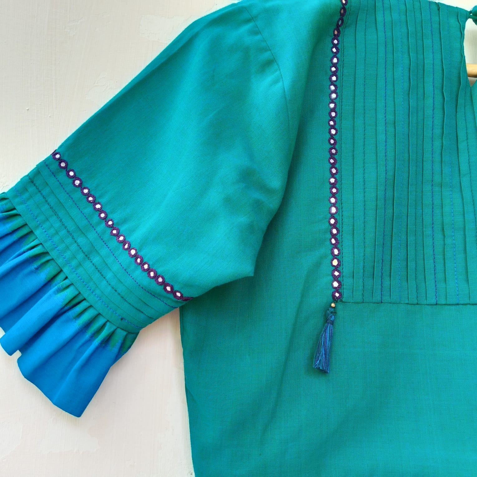 Frilled Mirror- Handcrafted Blouse