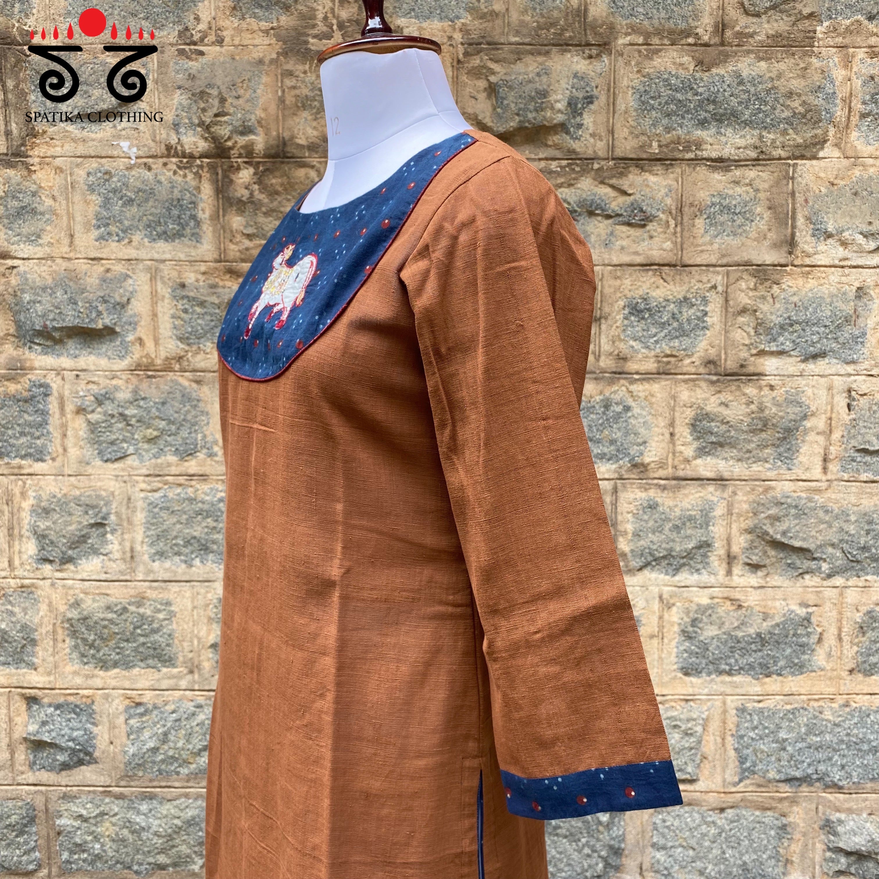 Pichwai Motif Hand Embroidered Kurta