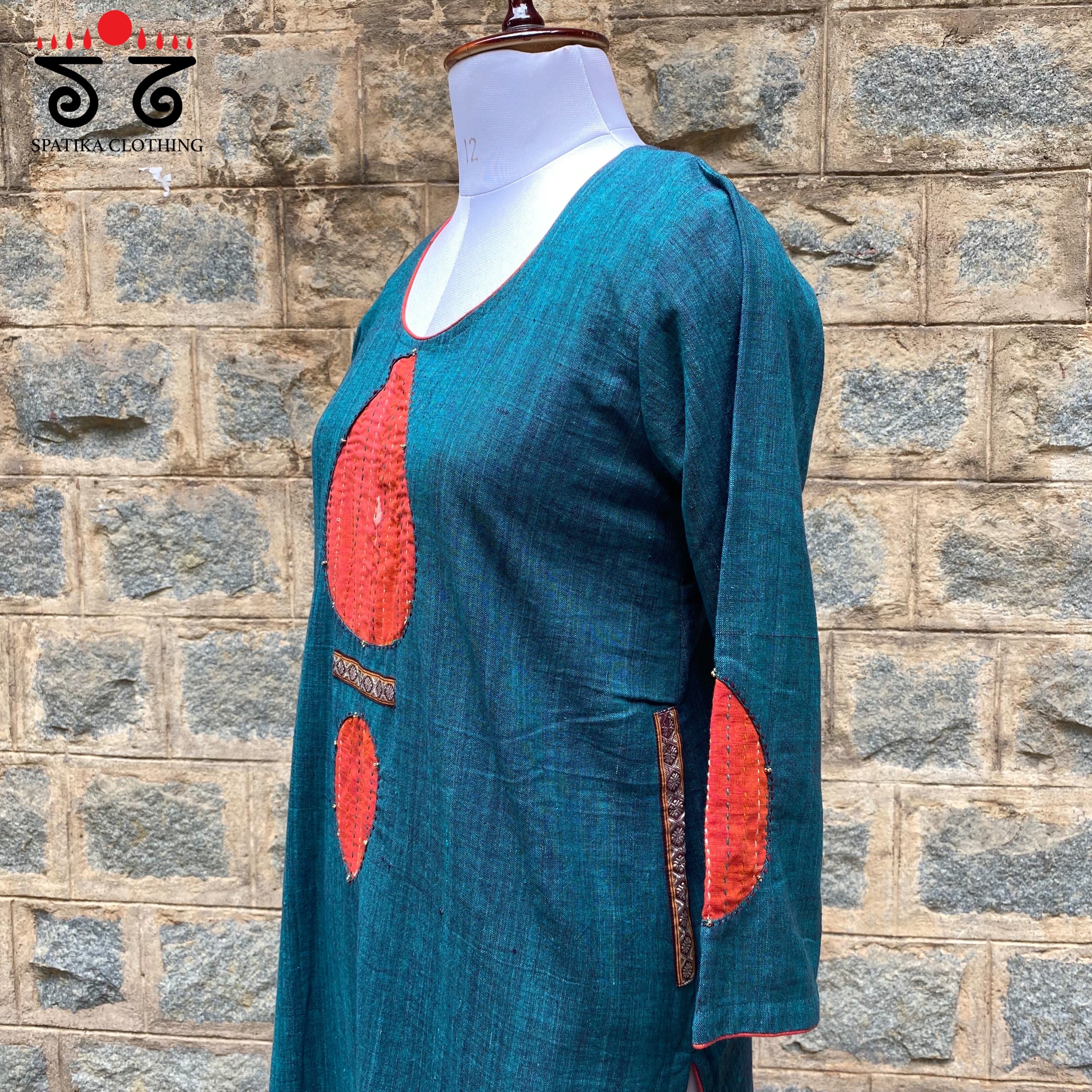 Kantha-Inlay Work Handcrafted Kurta