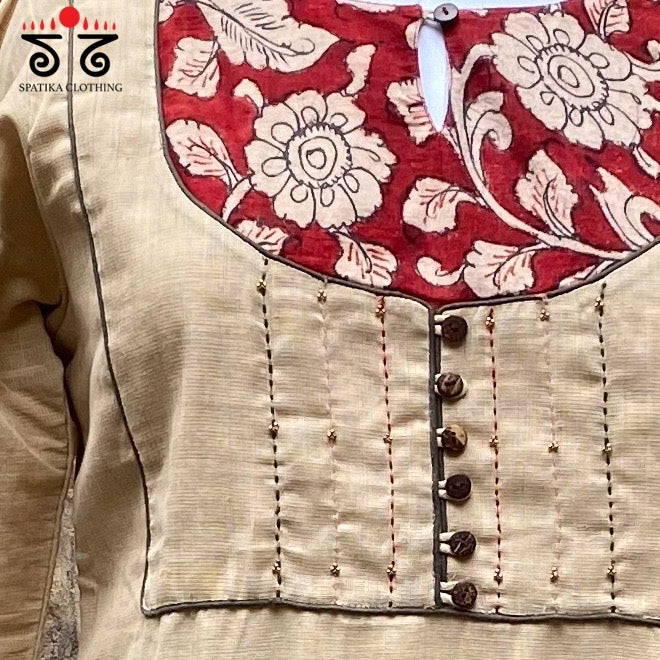 Pen kalamkari Handwoven - Ponduru Cotton Kurta