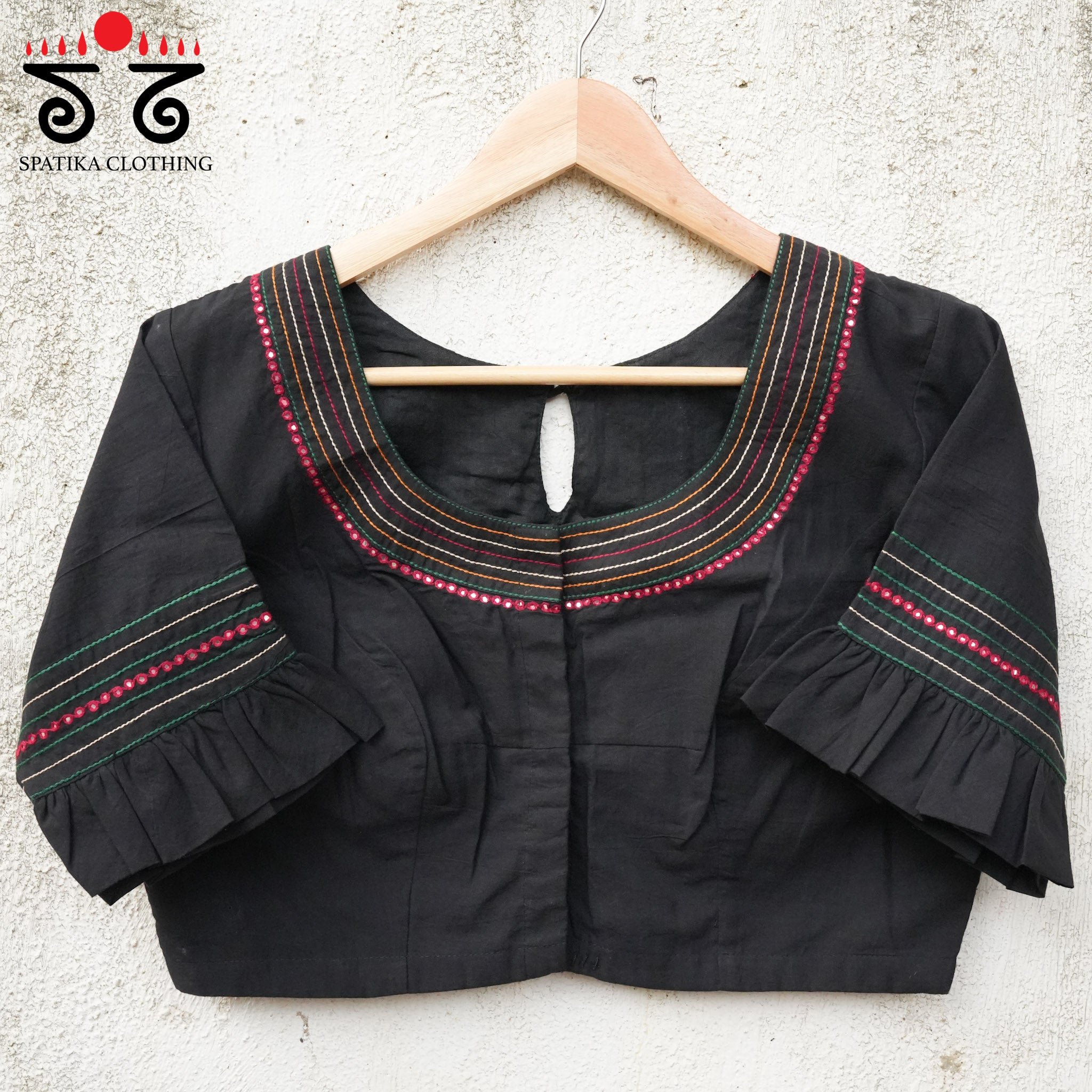 Hand - Embroidered Mirror Work Blouse