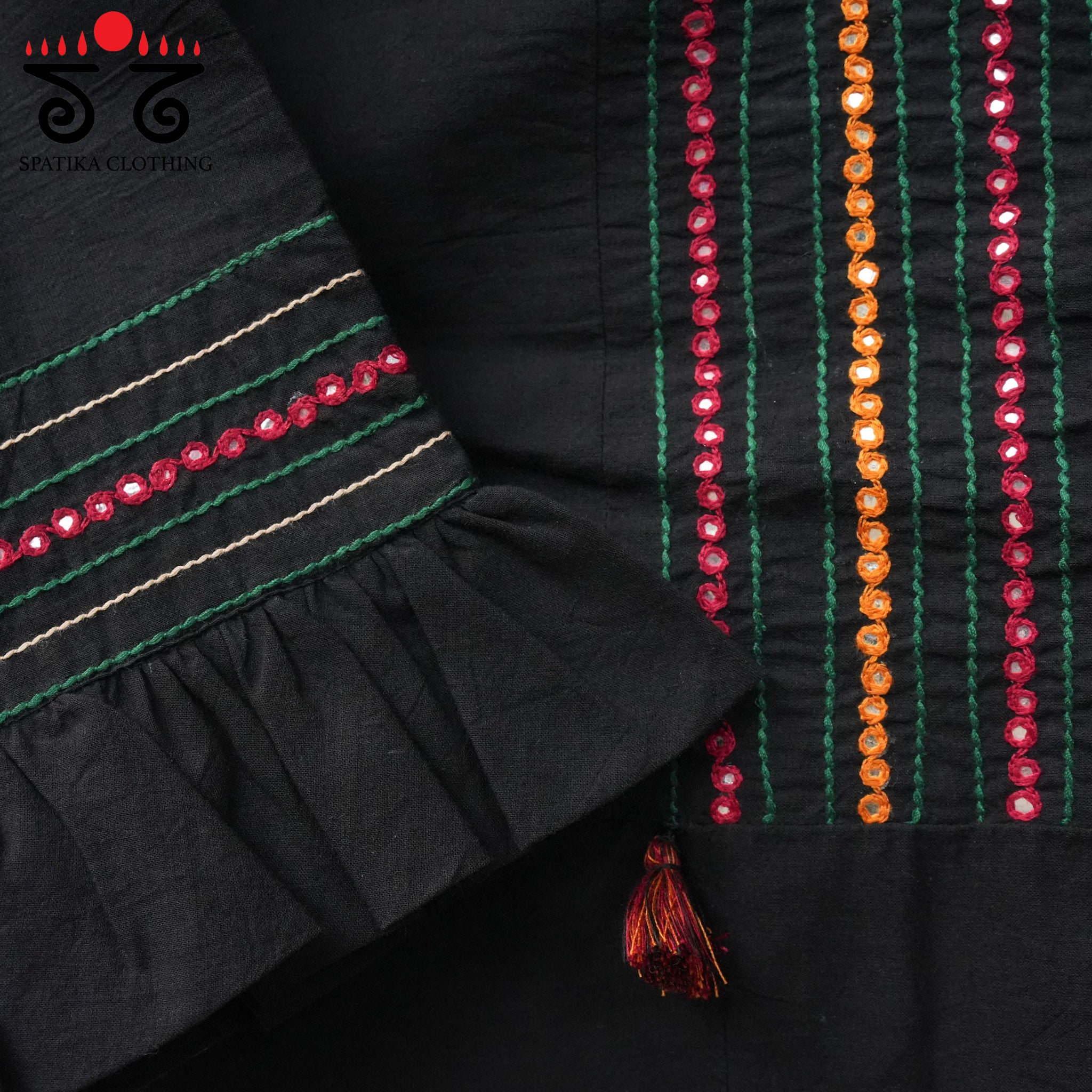 Hand - Embroidered Mirror Work Blouse