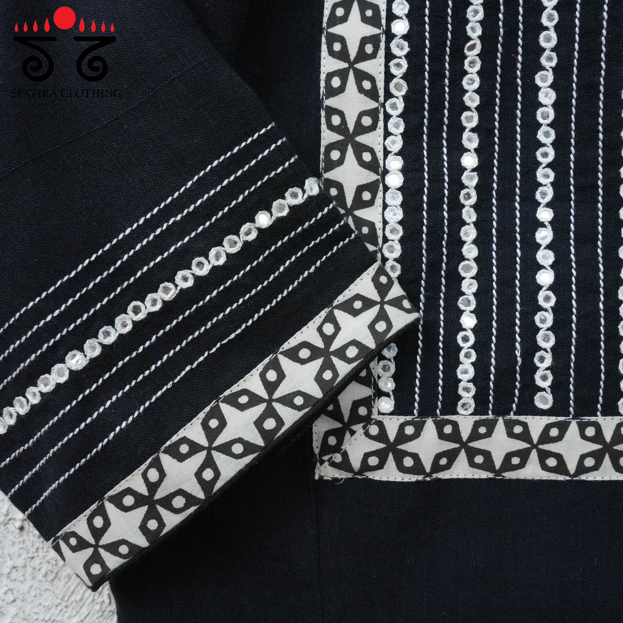 Hand - Embroidered Mirror Work Blouse