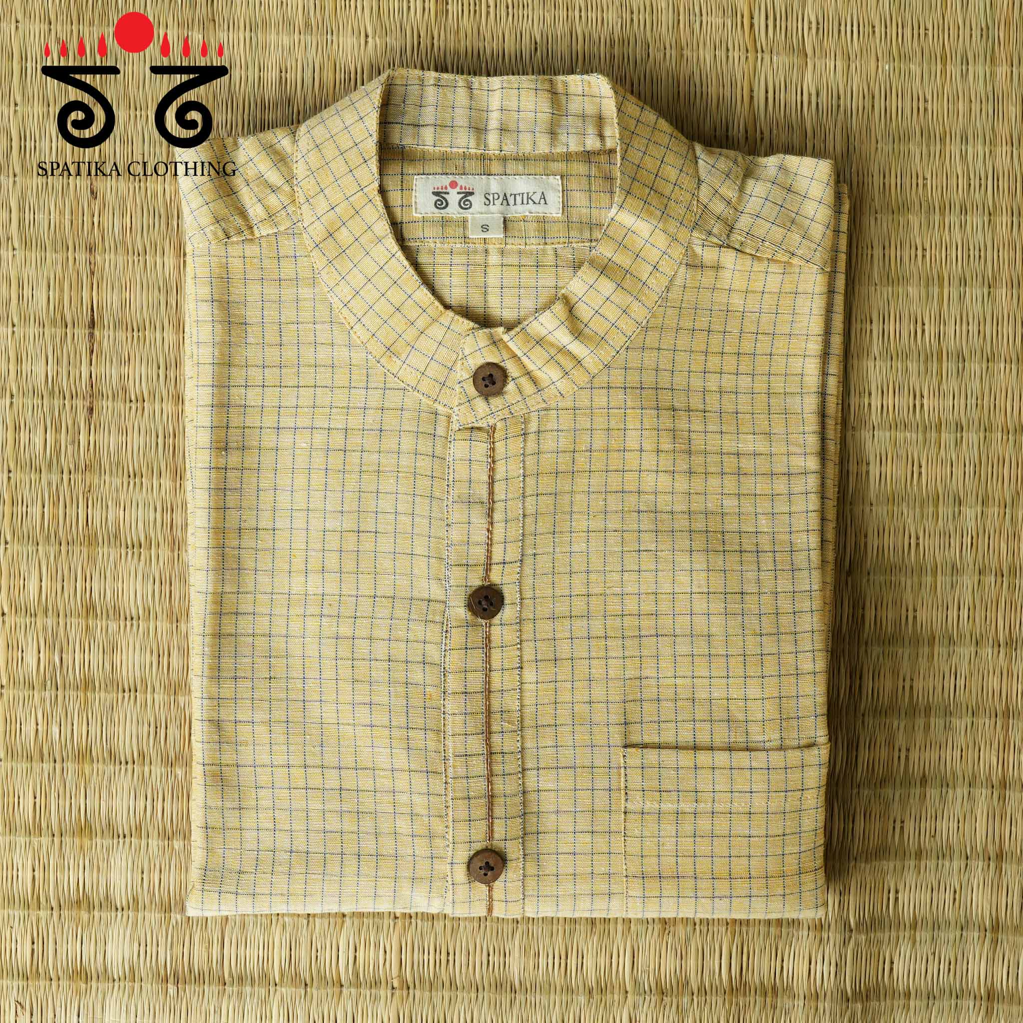 Men's Handwoven Cotton Short Kurta
