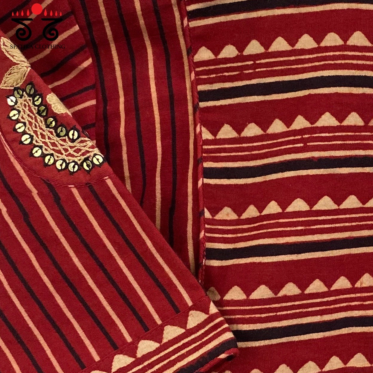 Motif Inlay Hand - Embroidered Blouse