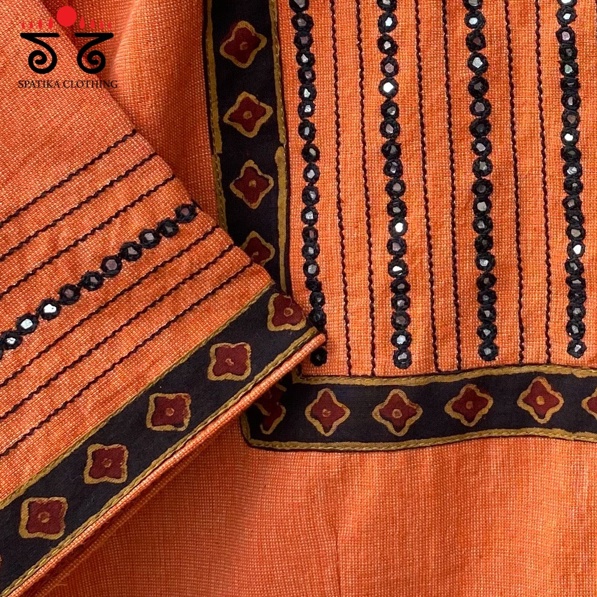 Hand - Embroidered Mirror Work Blouse