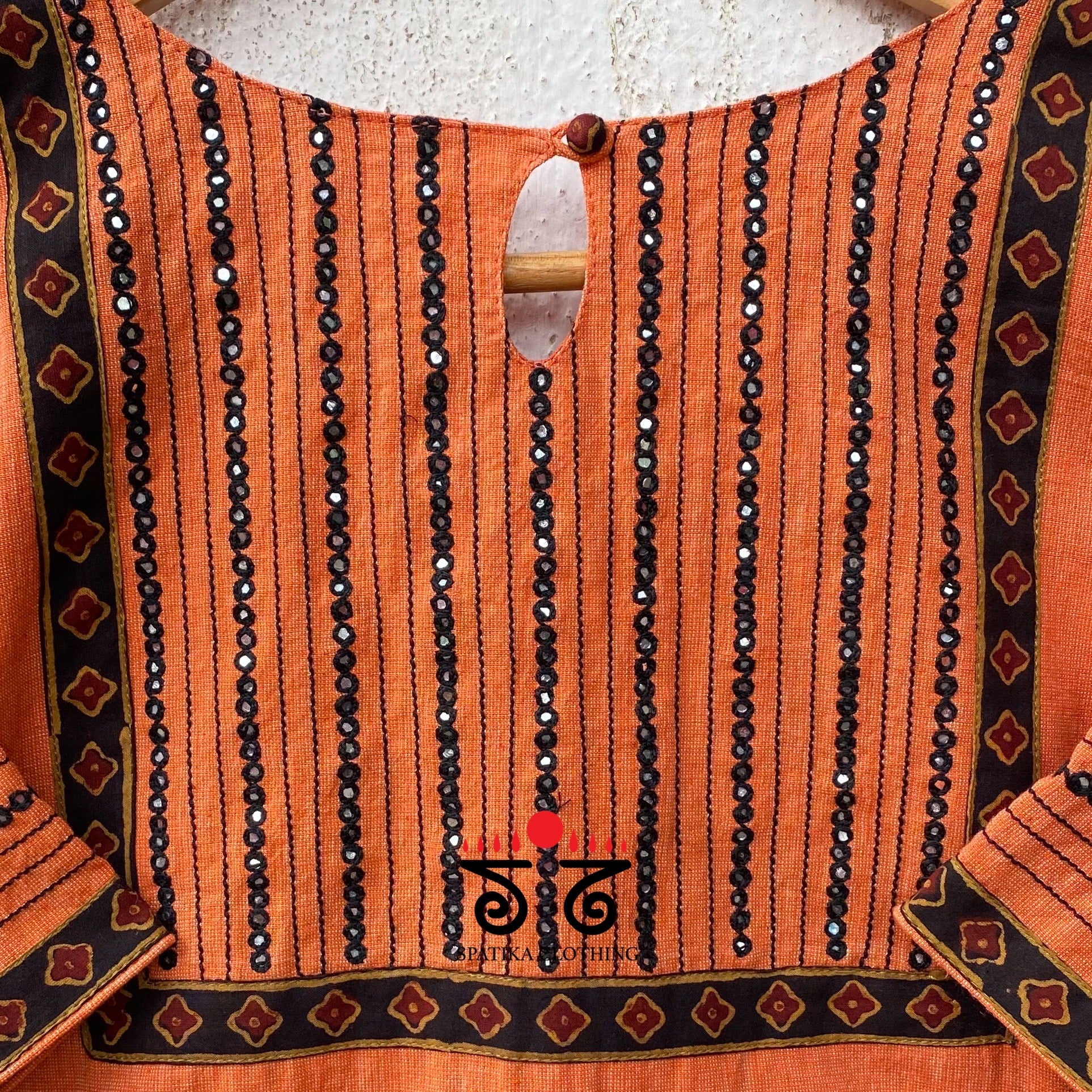 Hand - Embroidered Mirror Work Blouse