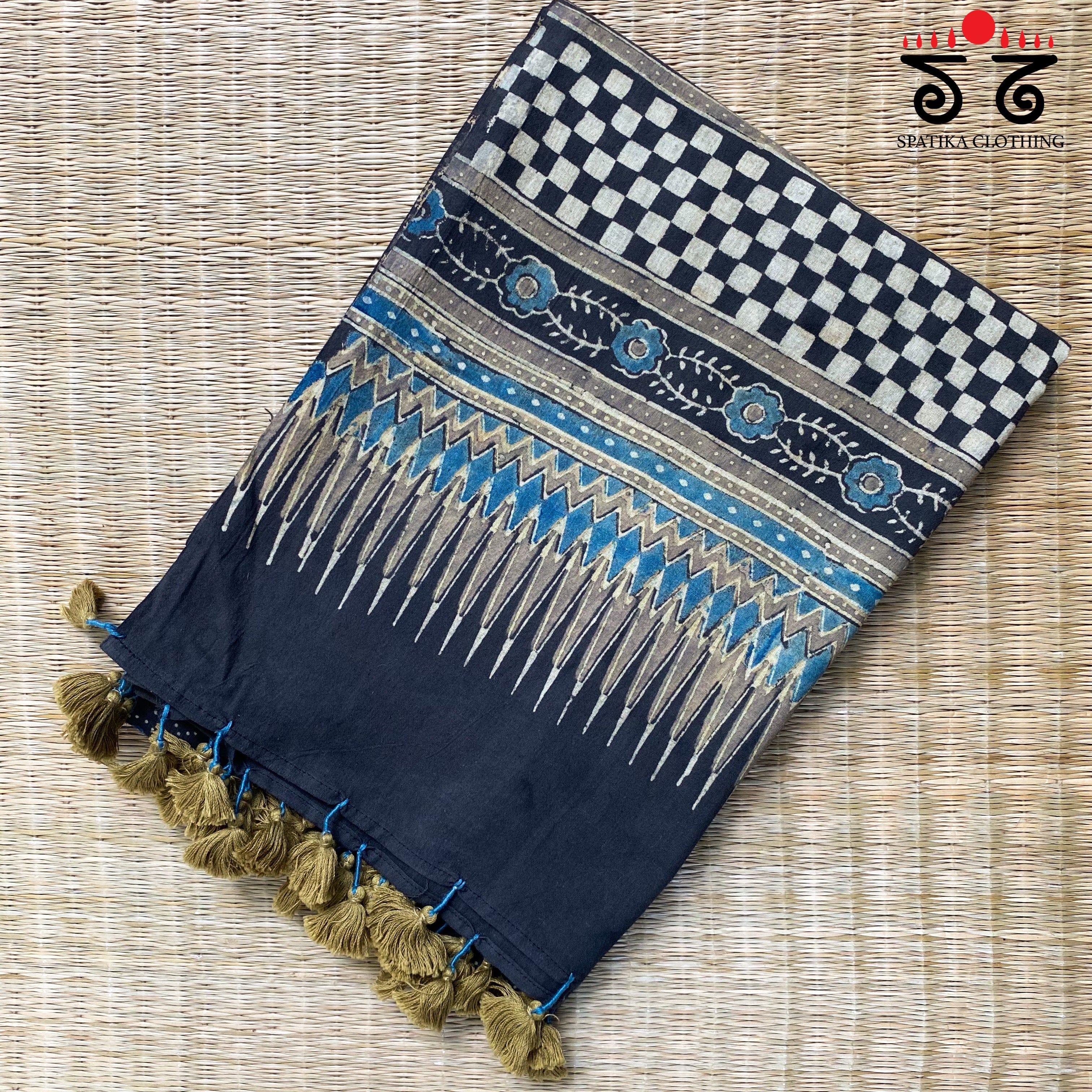 Ajrak Blockprinted Dupatta