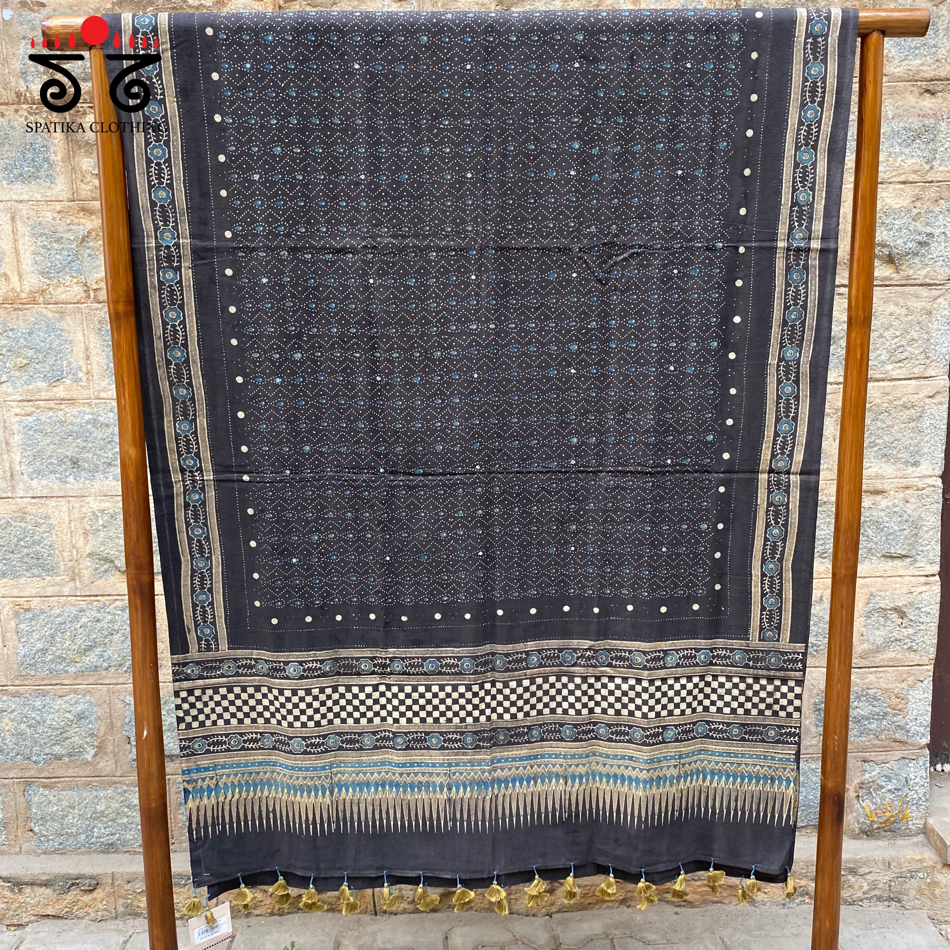 Ajrak Blockprinted Dupatta