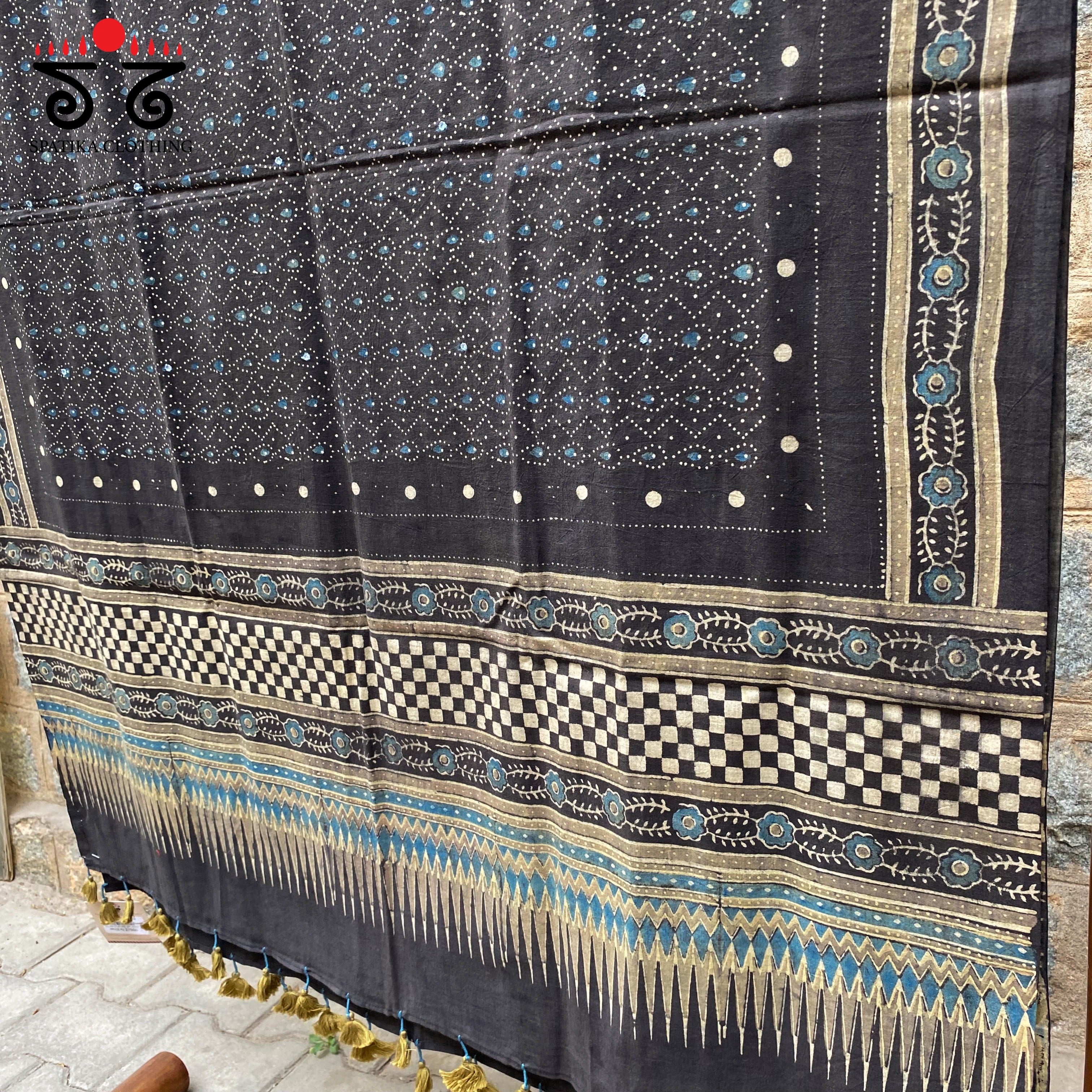 Ajrak Blockprinted Dupatta