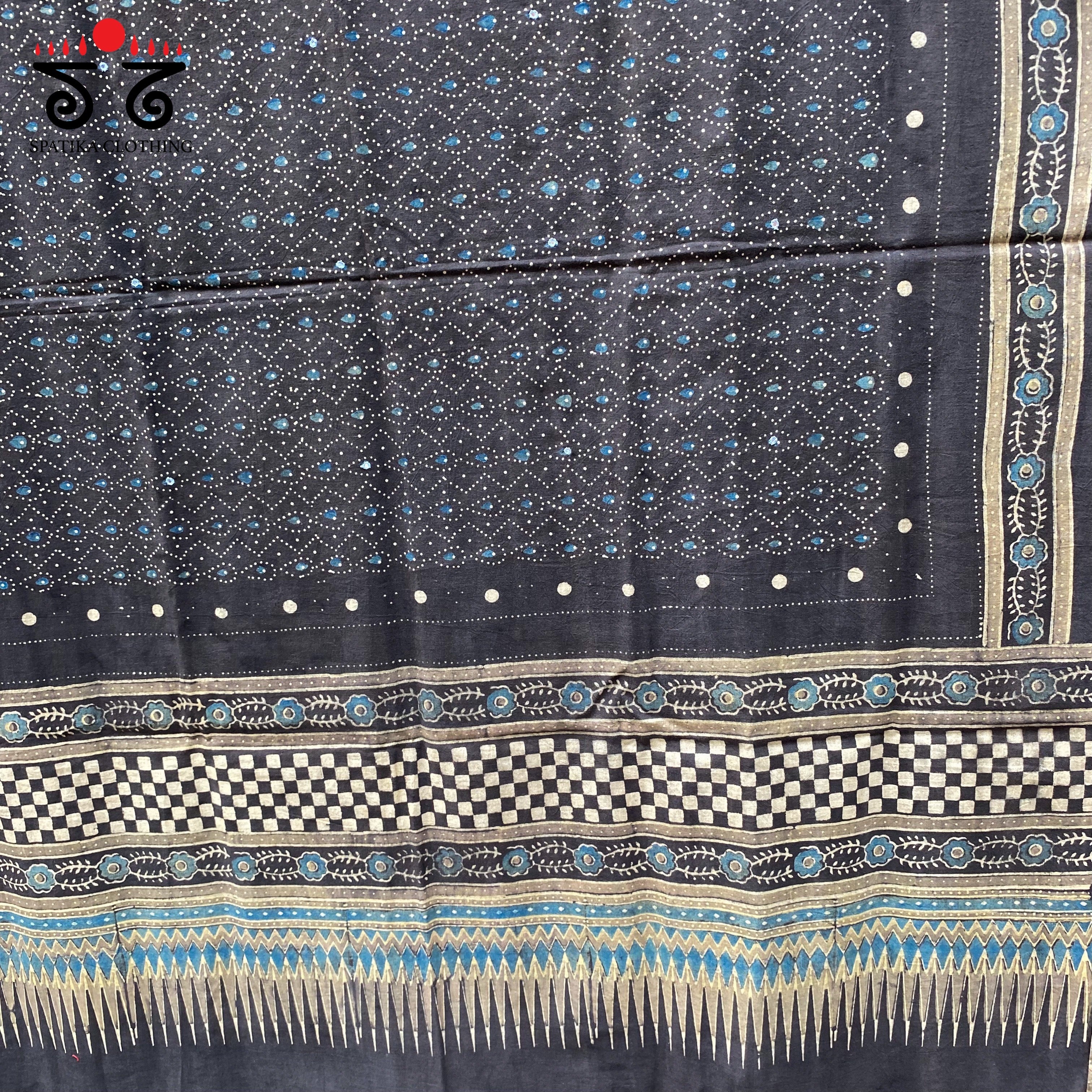Ajrak Blockprinted Dupatta