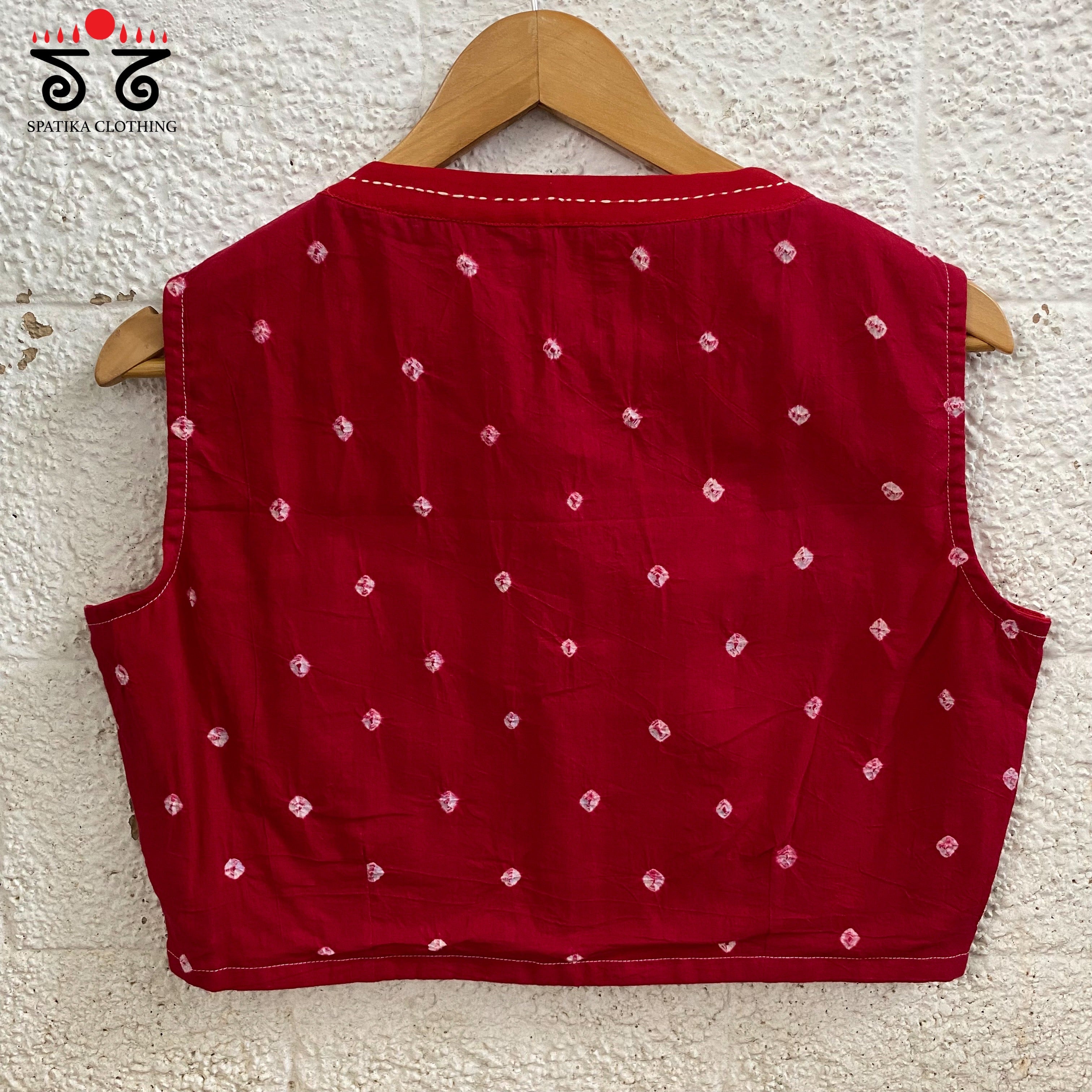 Bandhani Sleeveless Blouse