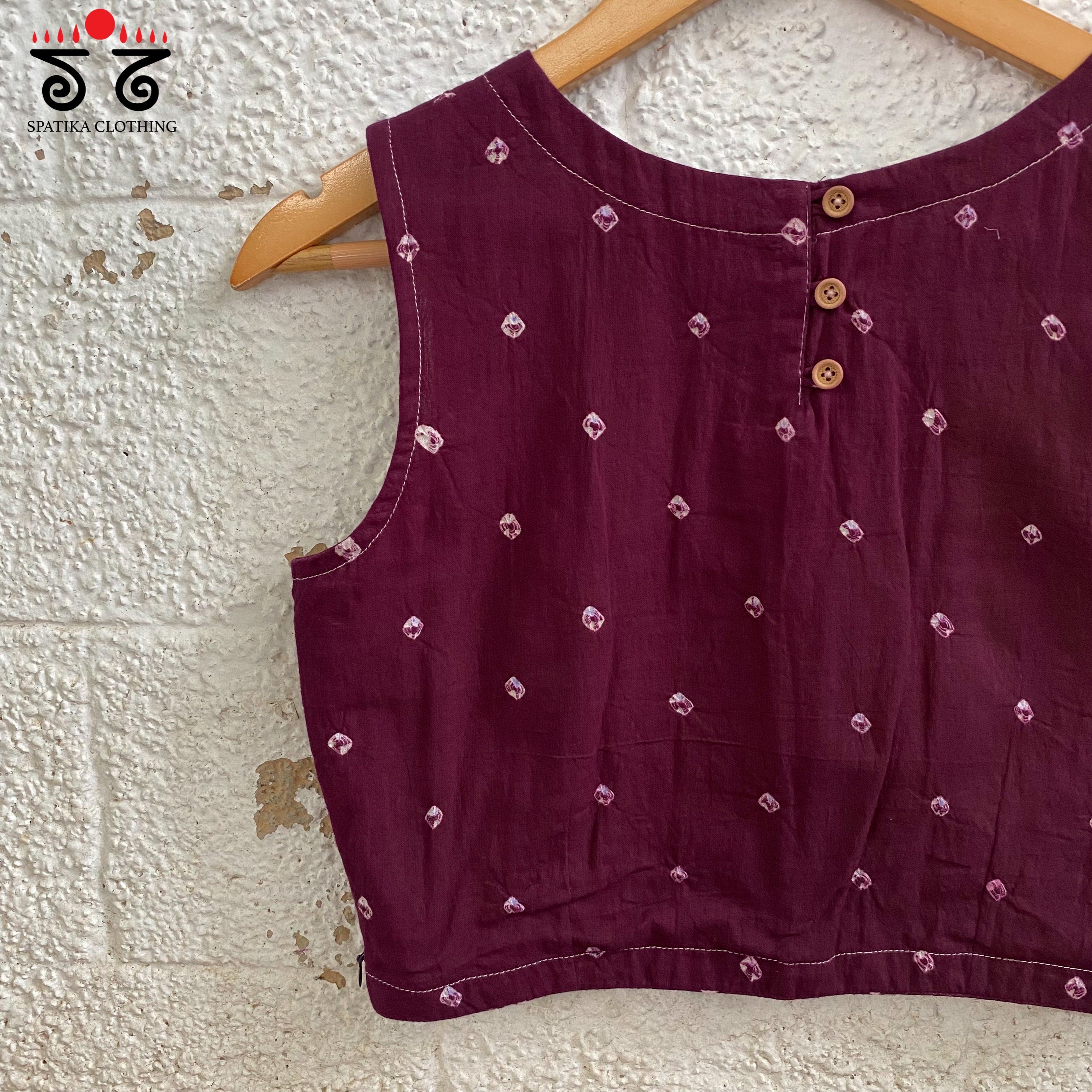 Bandhani Sleeveless Blouse