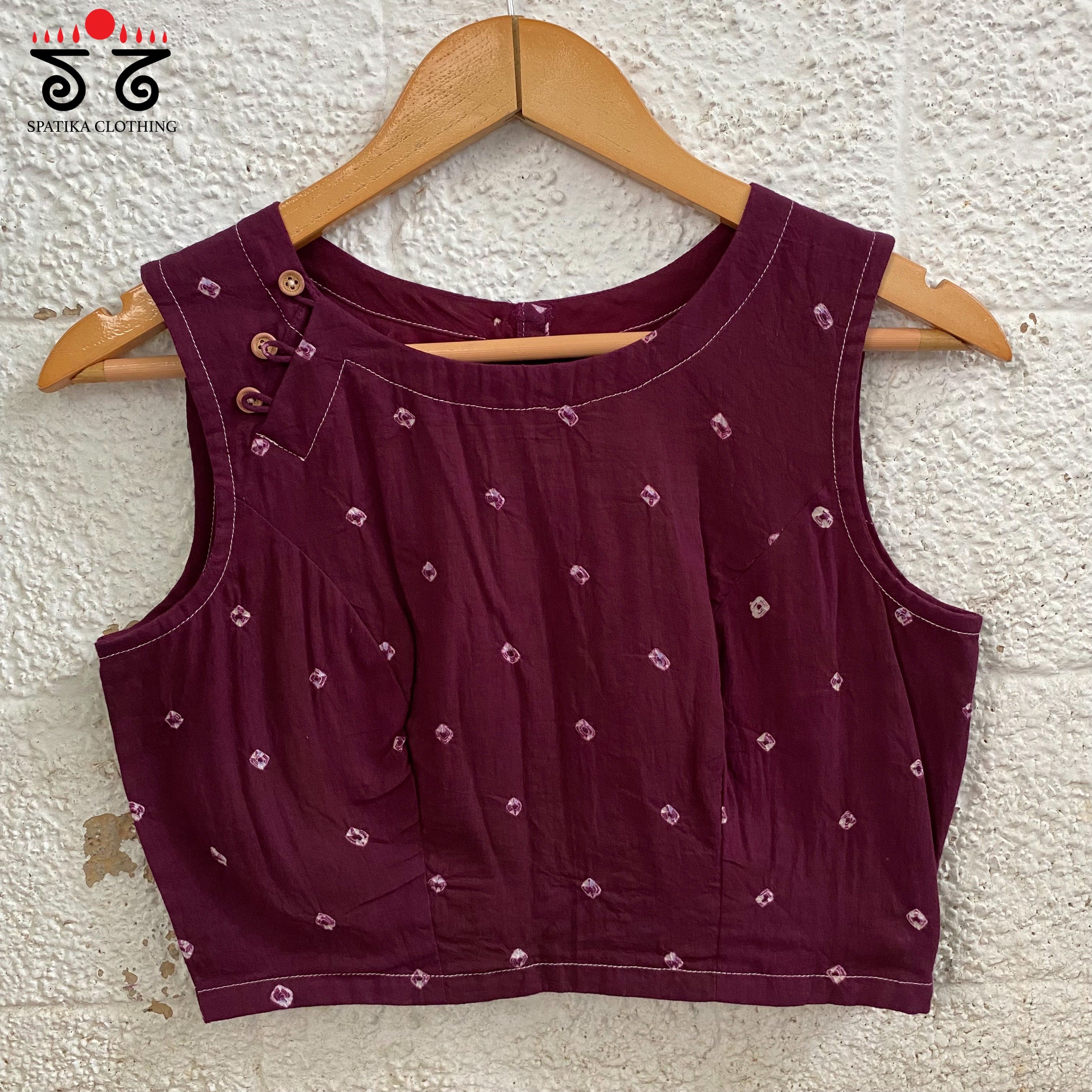 Bandhani Sleeveless Blouse