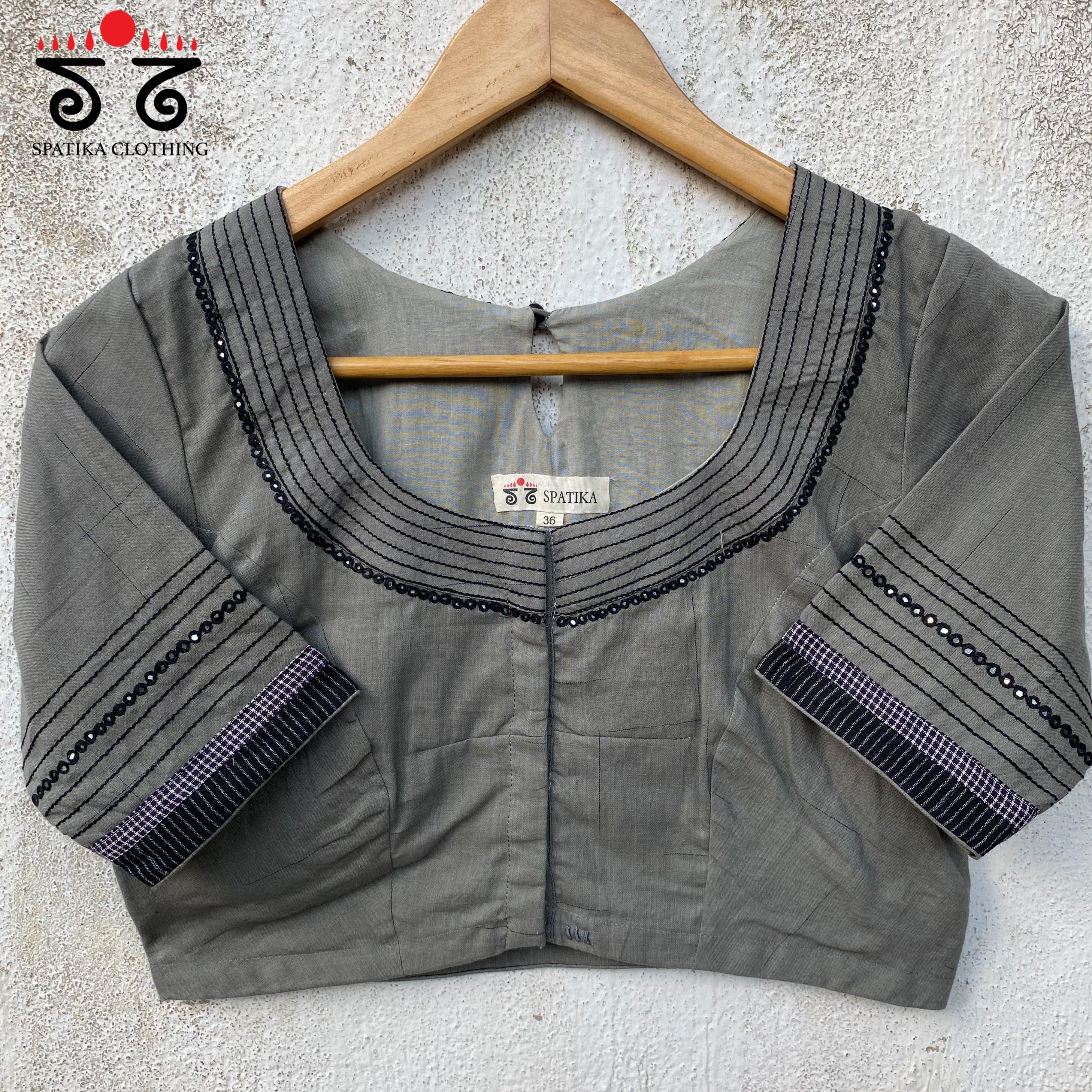 Hand - Embroidered Mirror Work Blouse