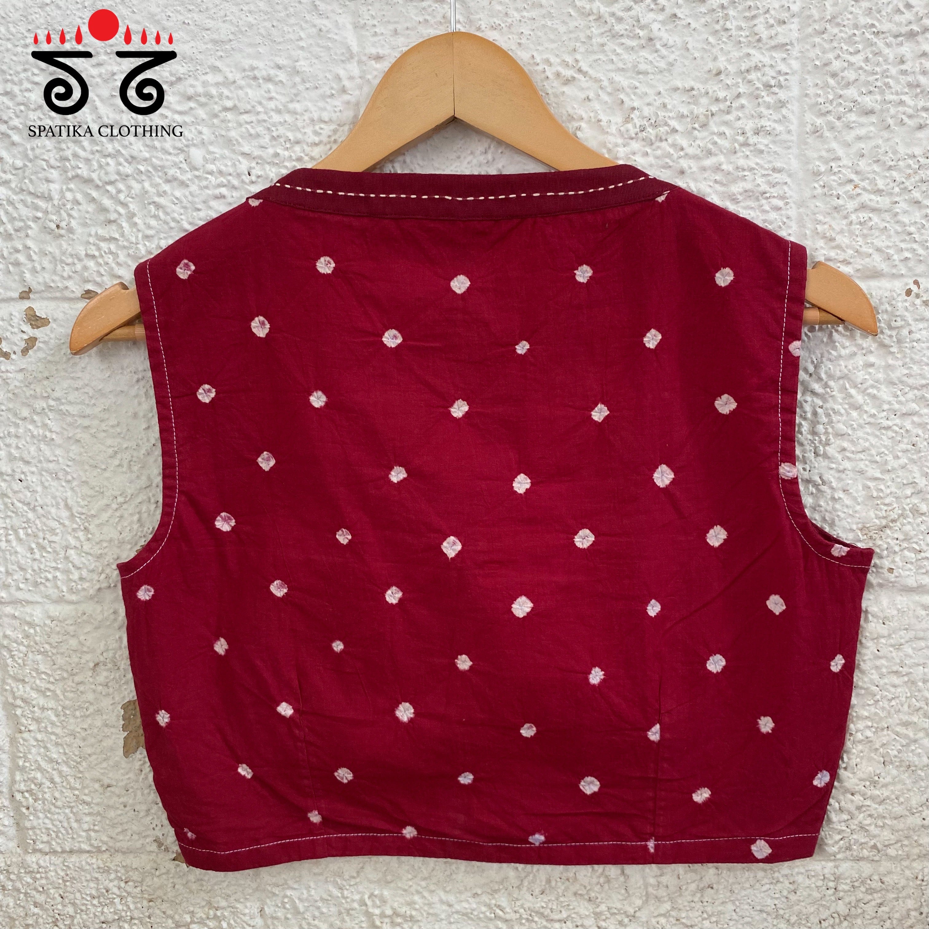 Bandhani Sleeveless Blouse