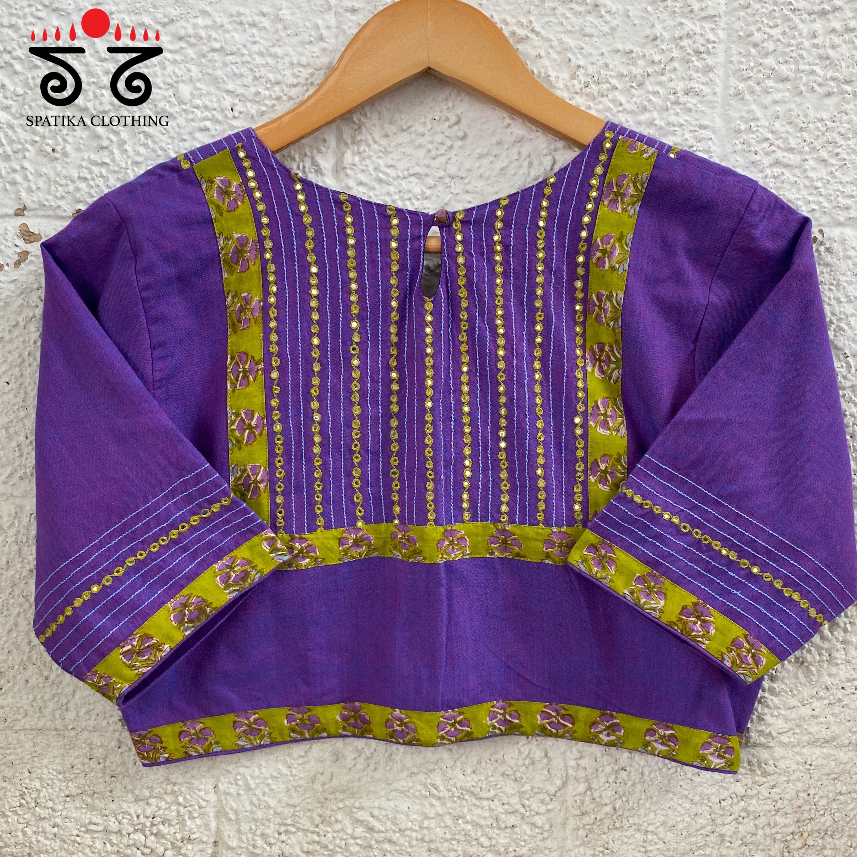 Hand - Embroidered Mirror Work Blouse