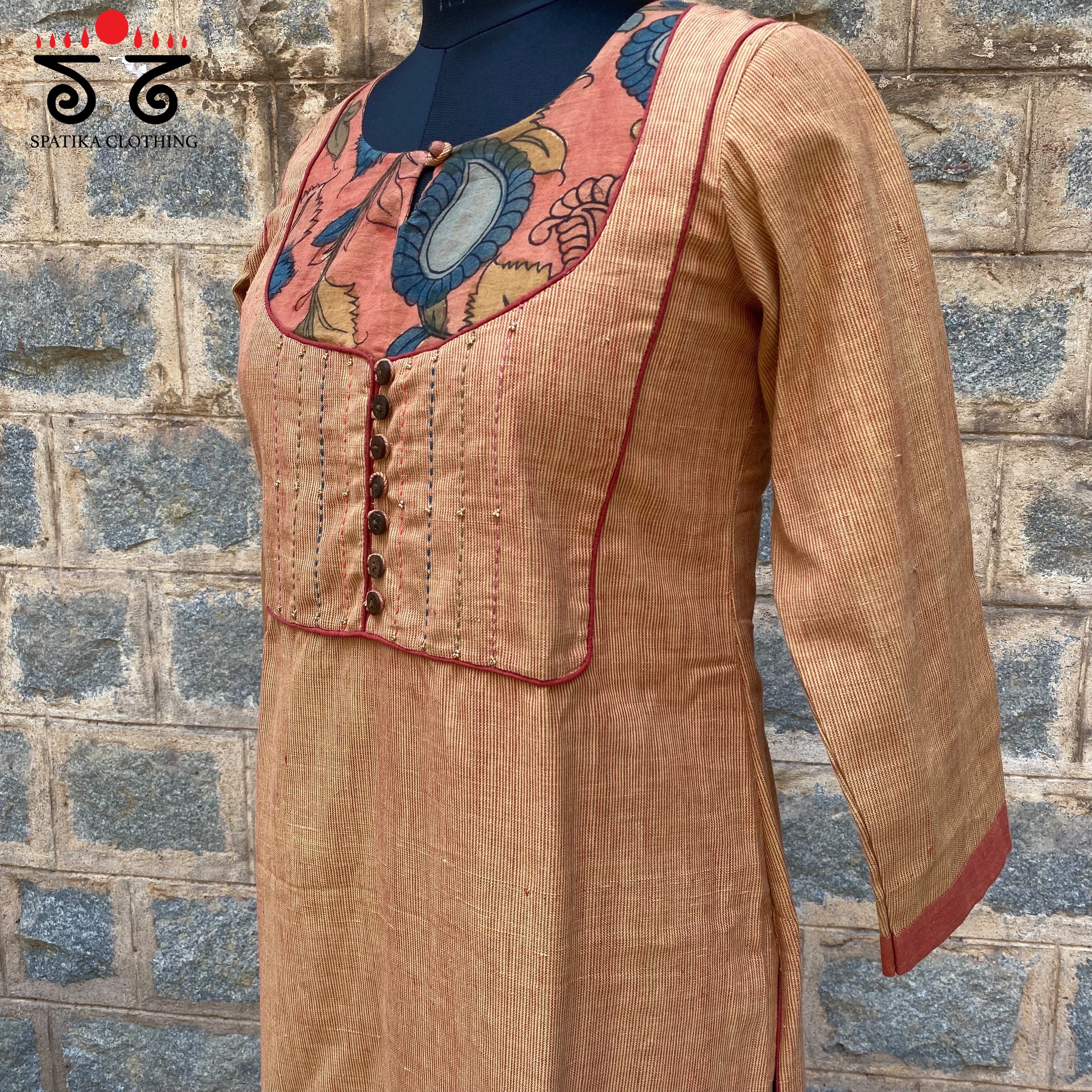 Pen kalamkari Handwoven - Ponduru Cotton Kurta