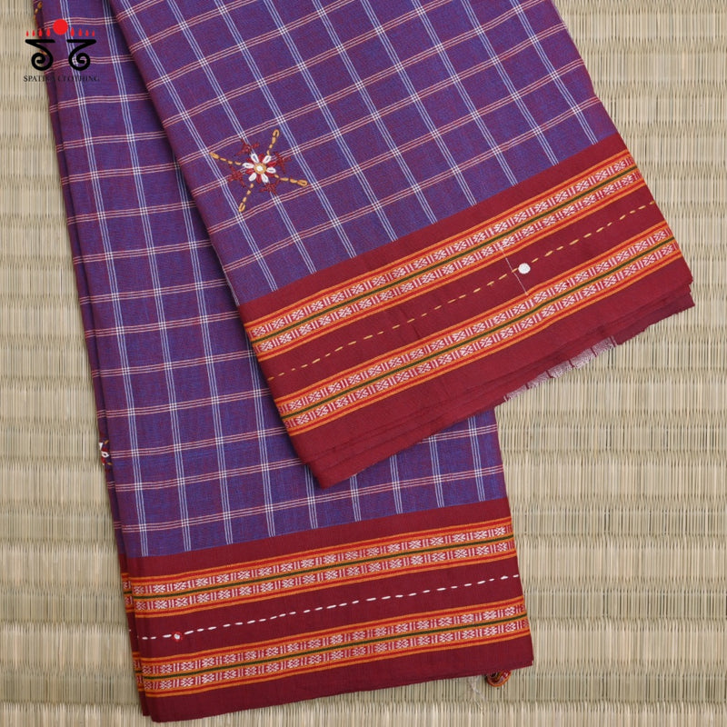 Kunbi Hand - Embroidered Saree