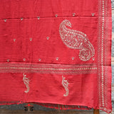 Kantha on Mulmul - Hand - Embroidered Dupatta