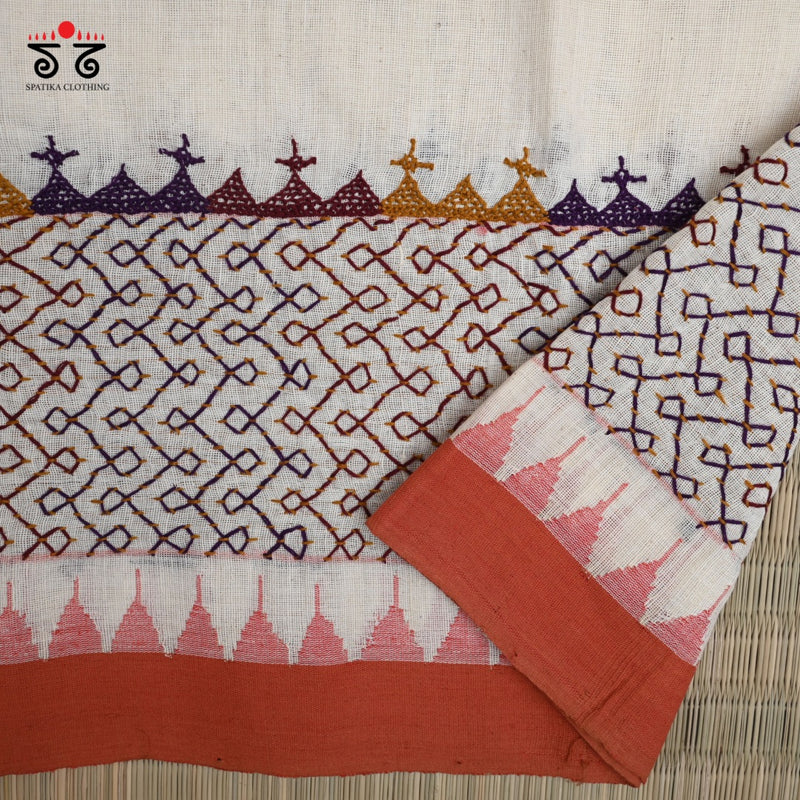 Lambani Hand - Embroidered Ponduru Blouse Fabric