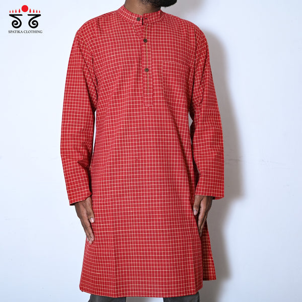 Men's Handwoven Cotton Long Kurta