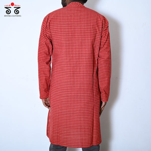 Men's Handwoven Cotton Long Kurta