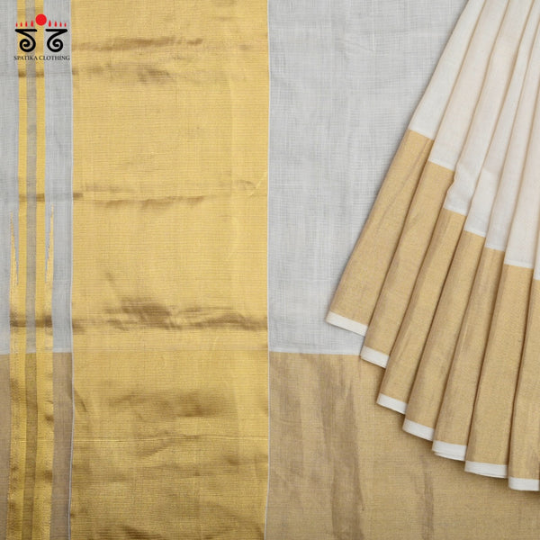 Kerala Kasavu Cotton Saree
