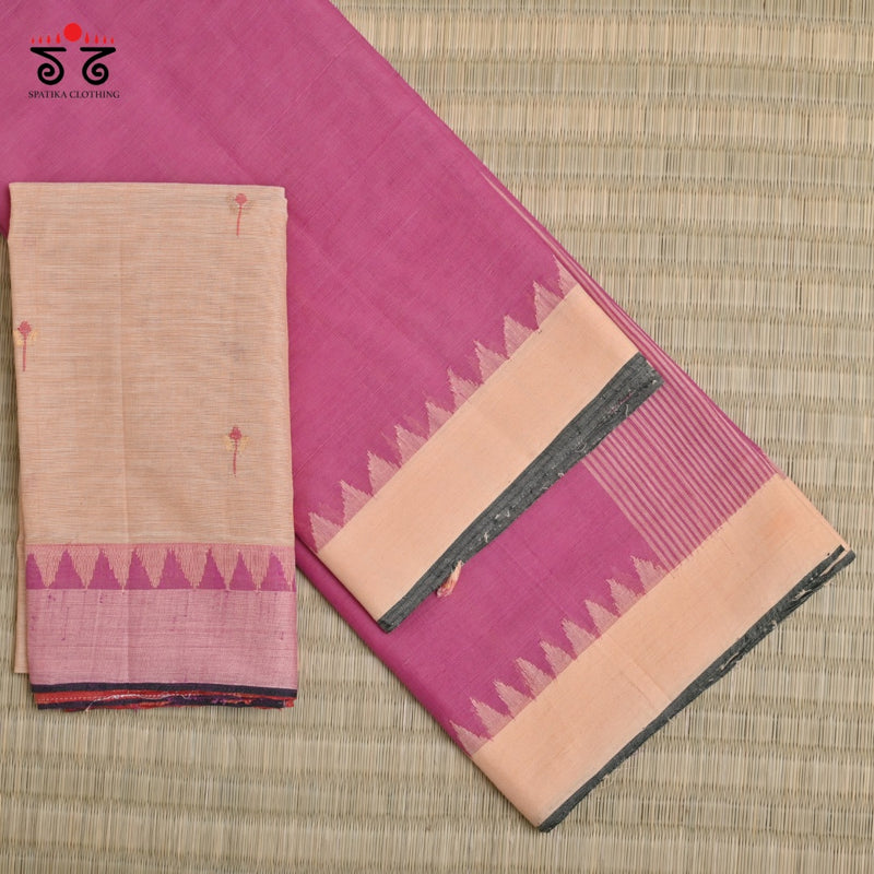 Ponduru Handspun Cotton Saree With Special Blouse Fabric