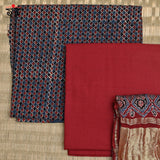 Ajrak Hand - Blockprinted Fabric Set Of 3