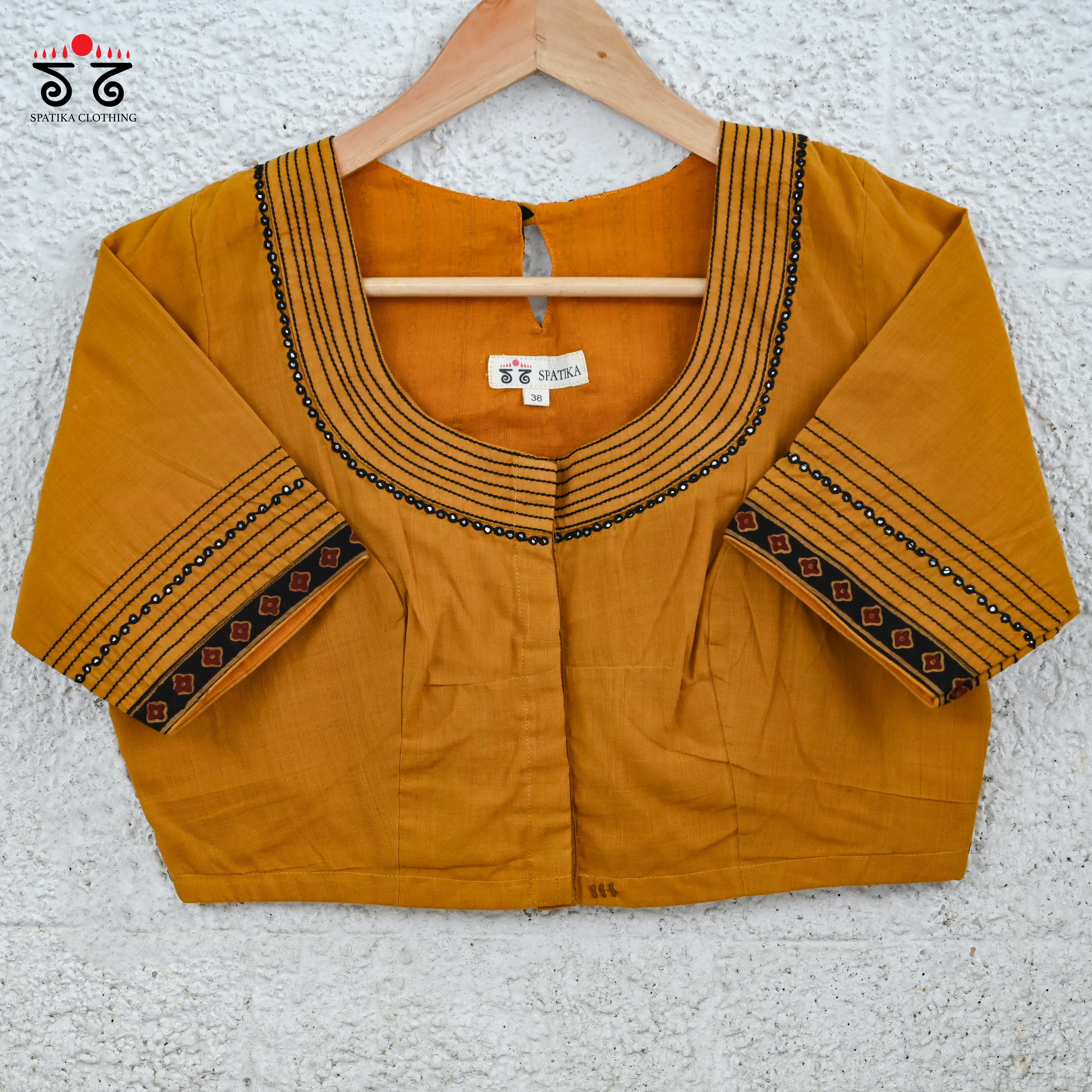 Hand - Embroidered Mirror Work Blouse