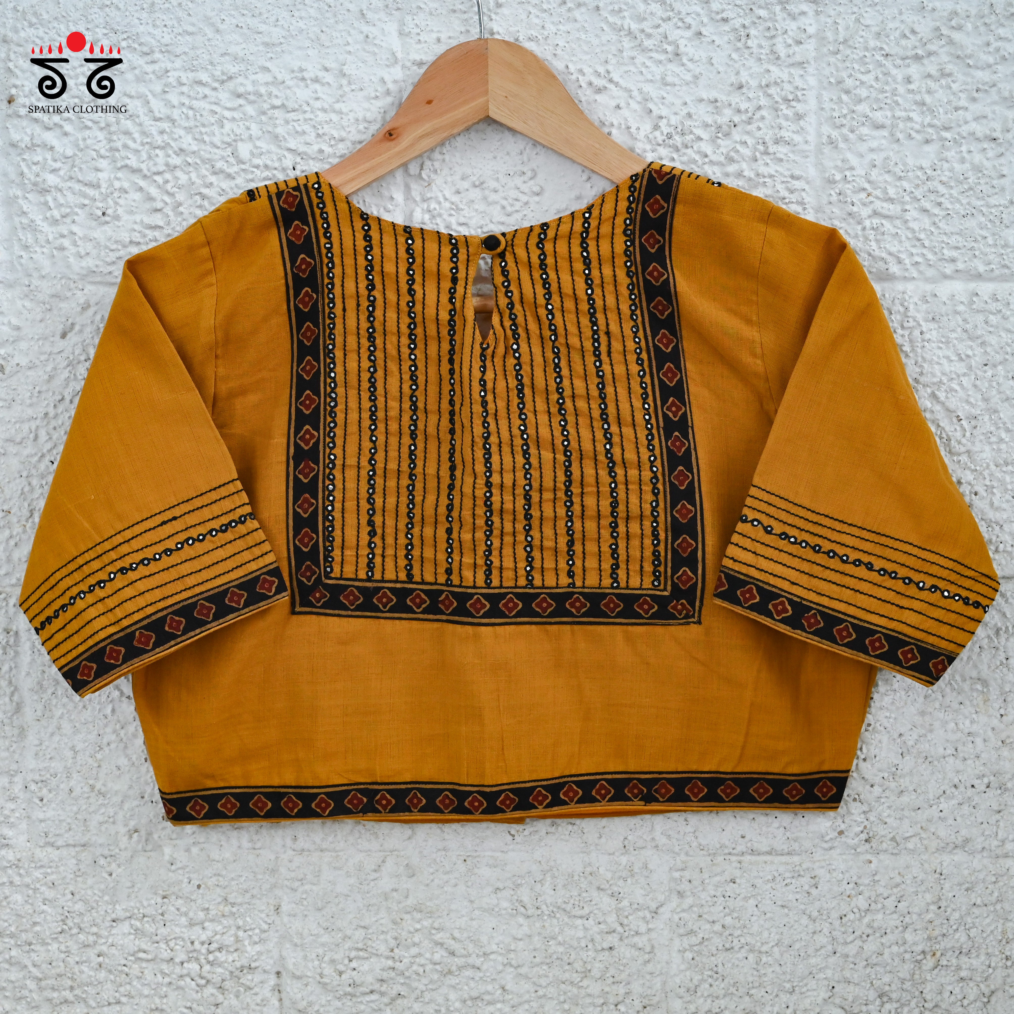 Hand - Embroidered Mirror Work Blouse