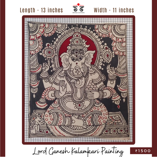 Lord Ganesha Pen-Kalamkari Painting