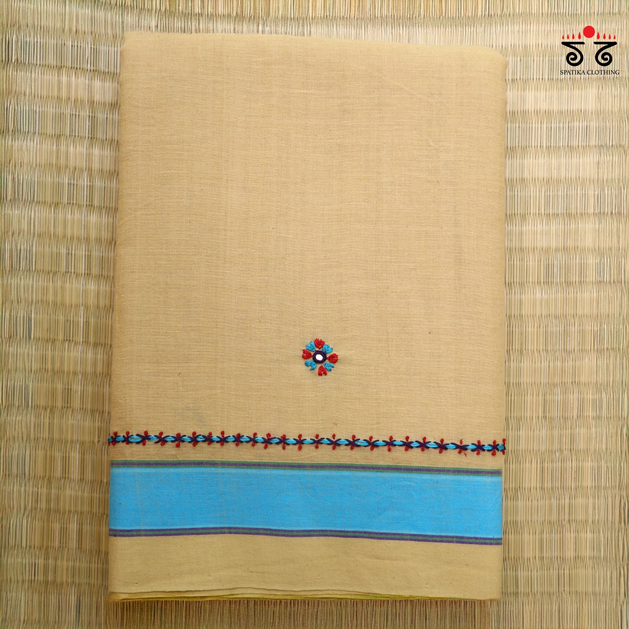 Ilkal Handembroidered Cotton Saree