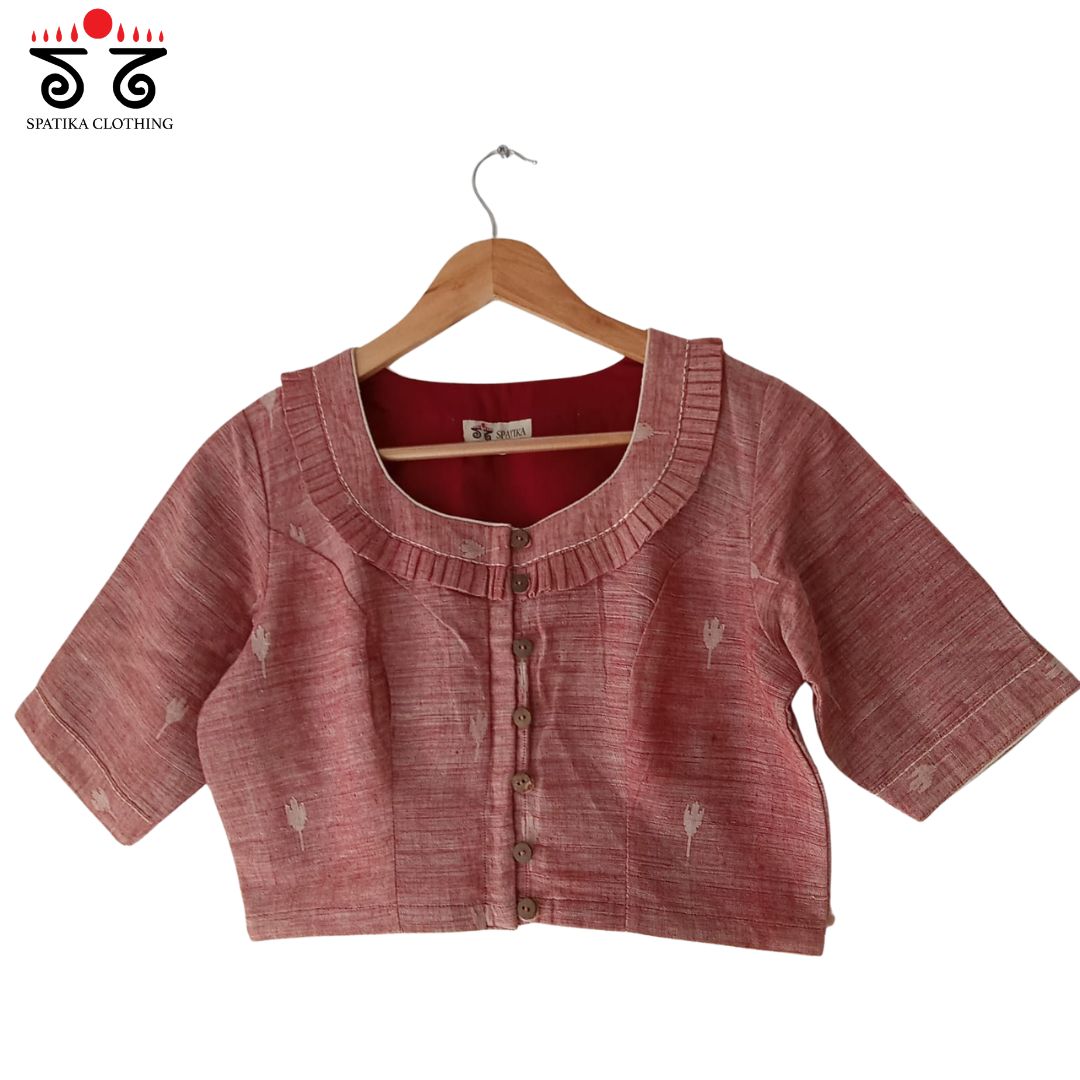 Jamdhani Frilled Blouse