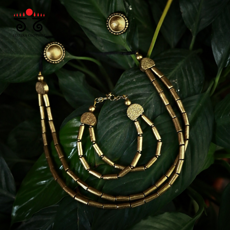Terracotta Jewellery Set With Bracelet