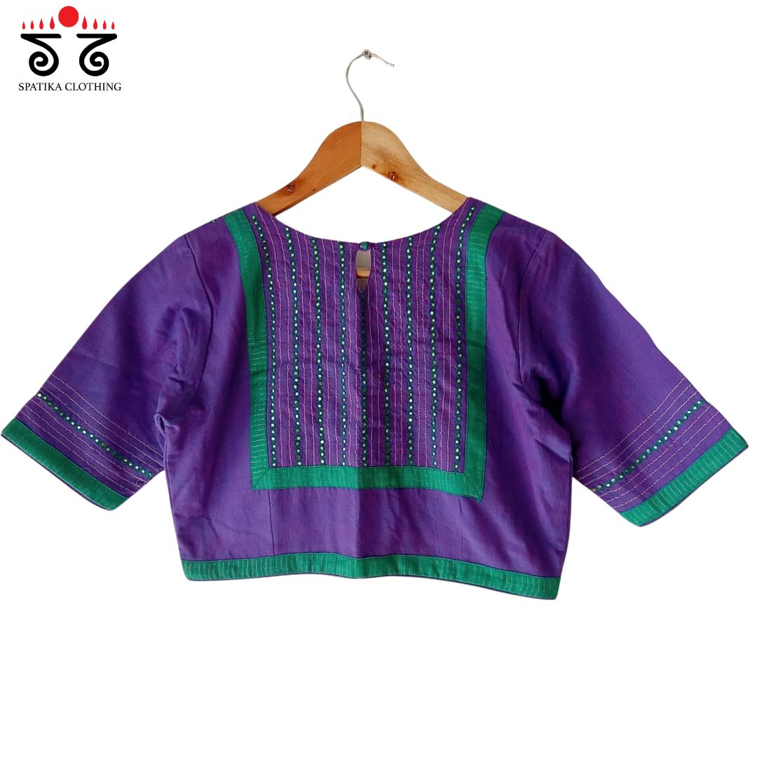 Hand - Embroidered Mirror Work Blouse