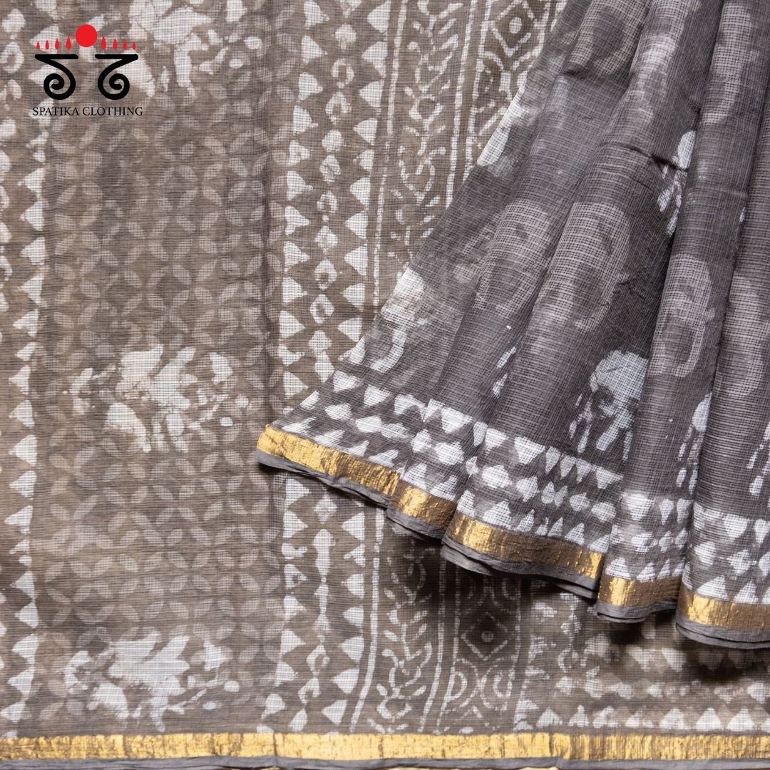 Kota Hand block printed saree
