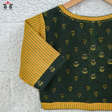 Hand Embroidered Lotus Ajrak Blouse