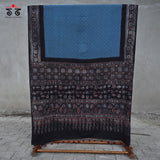 Ajrak Bandhani on Mulmul Cotton Saree