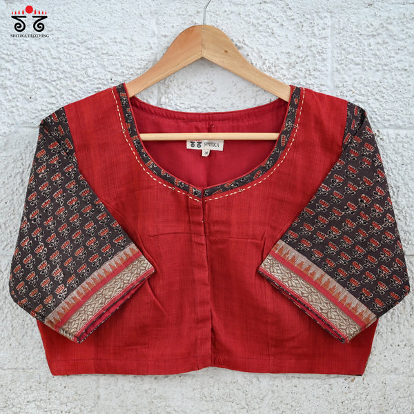 Pen Kalamkari Ponduru Blouse