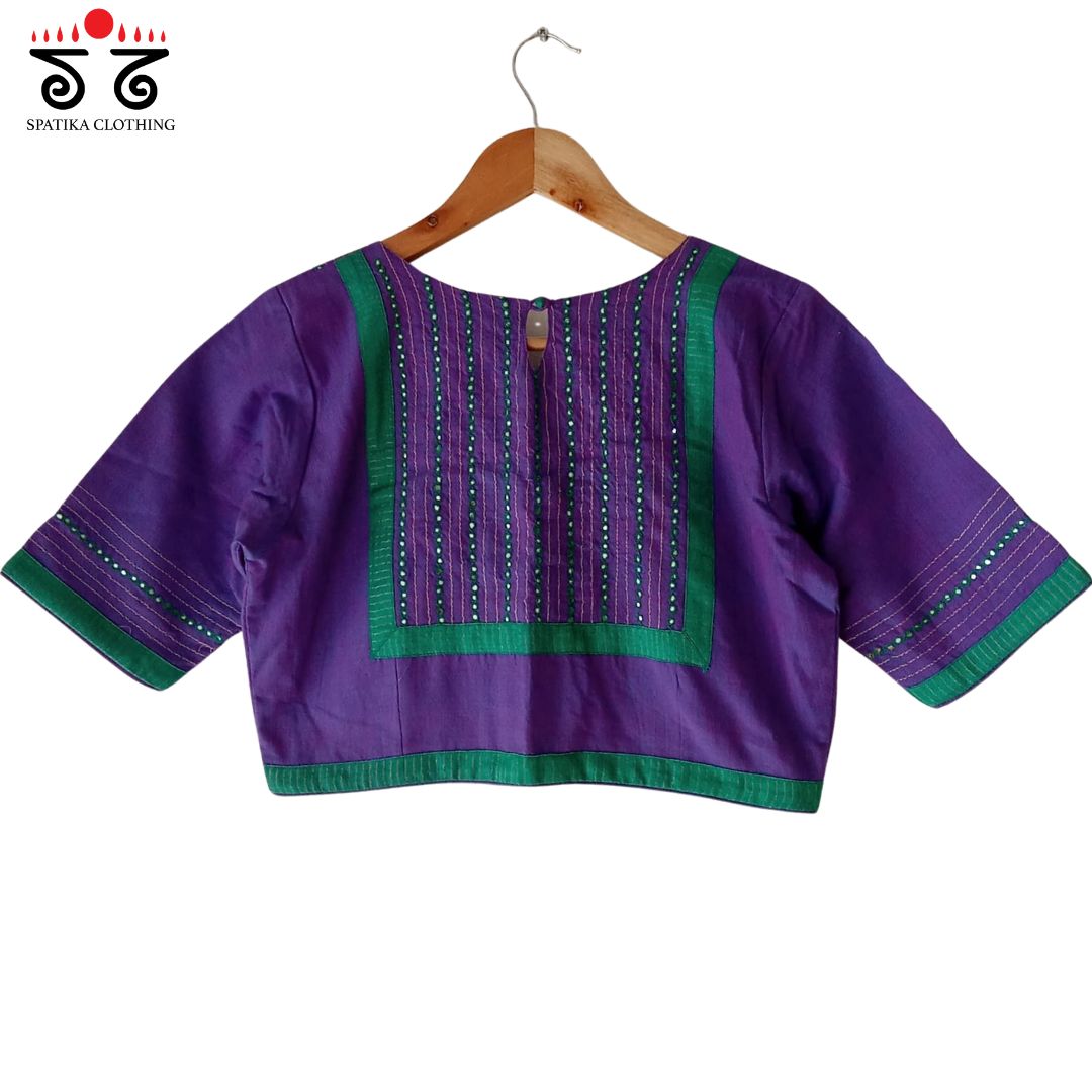 Hand - Embroidered Mirror Work Blouse