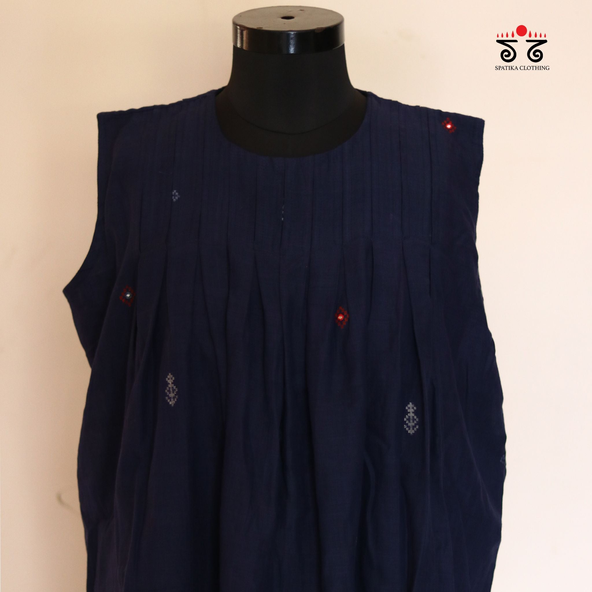 Jamdhani Pleated Top