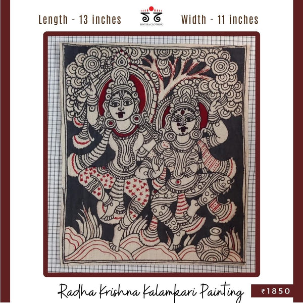 Radha Krishna Pen-Kalamkari Painting