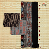Ajrak Hand - Blockprinted Fabric Set Of 3