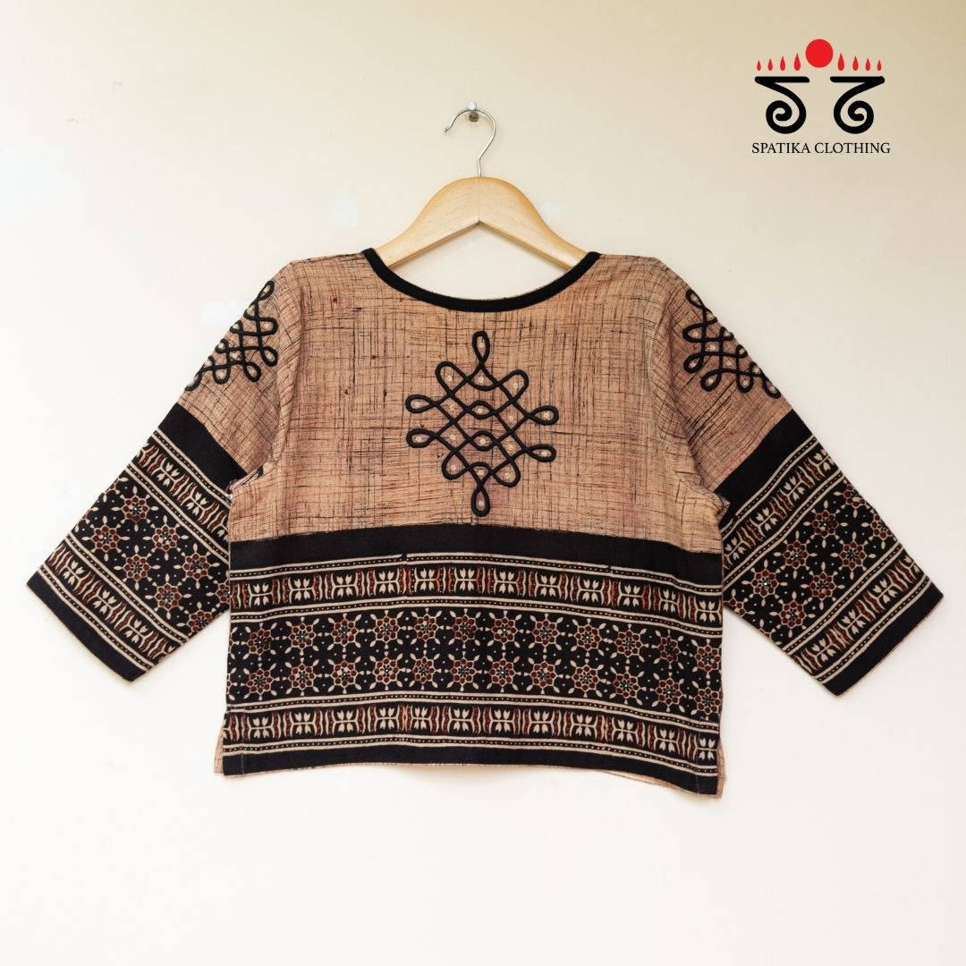 The Kolam Ajrak Long Blouse