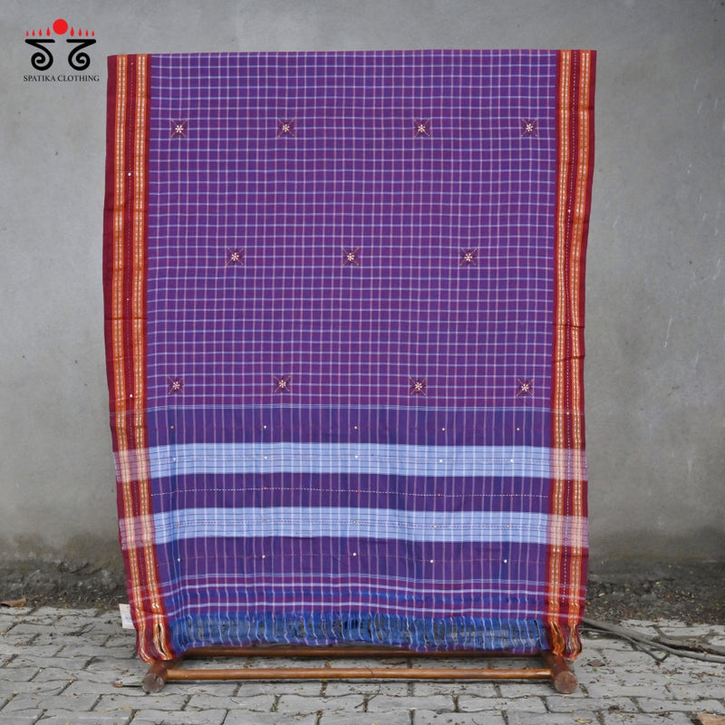 Kunbi Hand - Embroidered Saree
